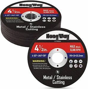 Thin Metal Cutting Disc for Angle Grinder, 20 Pack. 4-1/2 7/8-in.