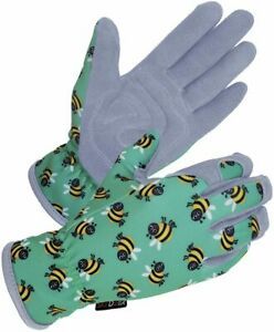 SKYDEER Kids Gardening Gloves with Natural Premium Genuine Deerskin Leather Sued