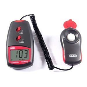 Dr.meter LX1010B Digital Illuminance/Light Meter, 0-100,000 Lux Luxmeter