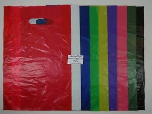 200 Qty. High Density Bags 12&#034; x 3&#034; x 18&#034; Variety of Colors Merchandise Retail