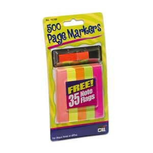CHARLES LEONARD PAGE MARKERS 500 W/ 35 NOTE FLAGS