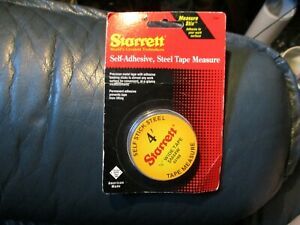 STARRETT 4&#039; FOOT 1/2&#034; WIDE SELF-ADHESIVE STEEL TAPE MEASURE STIX NEW SM44W 63168