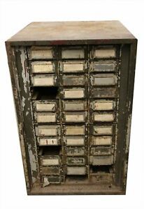Vintage Industrial Machinist Storage Unit w Drawers Industrial Design