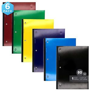 Emraw Wireless Notebook 80 Sheets 3 Hole College Ruled Meeting Notebook Durable