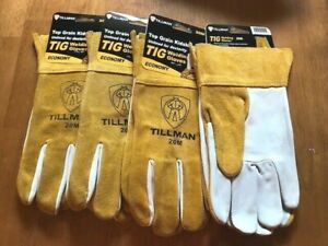 Tillman 20 M Top Grain Kidskin 2&#034; Cuff TIG Welding Gloves (4 Pair) Size M NWT
