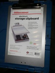 Office Depot Brand Letter/A4-Size Aluminum Form Holder Storage Clipboard