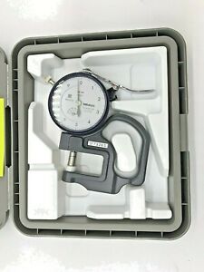 Mitutoyo 7326S Dial Thickness Gage, .0001&#034;, Flat Ceramic Anvil