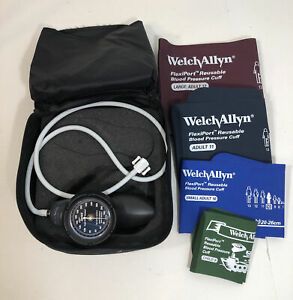 Welch Allyn DS58 Sphygmomanometer Aneroid Family Practice Kit Cuffs &amp; Gauge