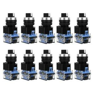 10pcs BEM38-20X/33 22mm Momentary Switch 3 Position Auto Reset Rotary Switch