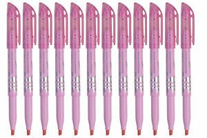 Pilot FriXion Pastel Erasable Highlighter, Chisel Tip, Pink Ink, 12 Count