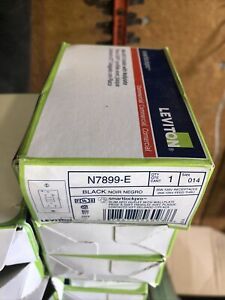 Leviton smartlockpro slim GFCI outlet w/ wallplate N7899-E black