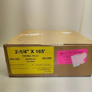 2 1/4&#034; x 165&#039; Thermal Cash Register Paper Rolls 50 Case