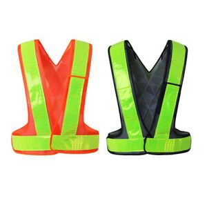 2 Piece Premium Security Safety Vest Night Outdoor w/ Reflective Strips