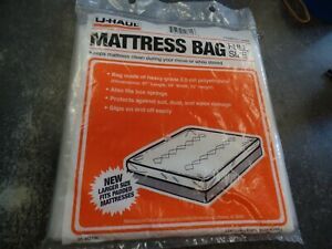 UHAUL Mattress Bag FULL SIZE  87&#039;&#039;L 54 &#039;&#039; W 10 H Plastic Dust Bug Waterproof