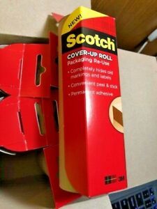 Lot Of 1 Scotch Packing Cover Up Roll Peel &amp; Stick Brown 6&#034; x 15&#039; FREE SHIPPING