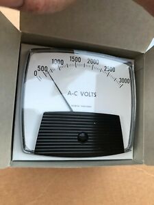 NOB Yokogawa AC Volts YE/250444PZYY gauge mfd. 1-18-99 0-3000V
