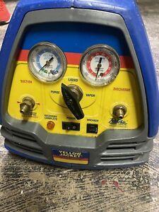 YELLOW JACKET REFRIGERANT RECOVERY MACHINE,1/2 HP,115V