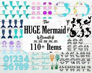 110+ Mermaid SVG Bundle of High Quality Images - Use Mermaid SVG Files In Cuttin
