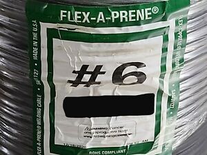 Direct Manufacturing #6awg Flex-A-Prene Hi-Flex Welding/Battery Cable Black/25ft