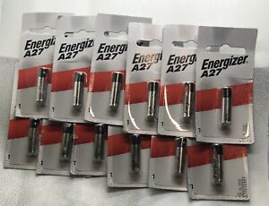 12 Energizer Size A27 Alkaline, Standard Battery 12 Volts Flat Terminal