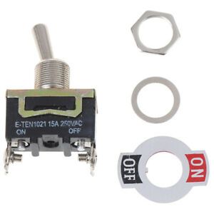 New 5pcs 15A 250V SPST 2Pin Heavy Duty Car Boat ON/OFF Rocker Toggle Swi FD