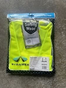 PYRAMEX RVZ2110SEM Safety Vest Hi-Vis Lime - Self Extinguishing - Size Medium