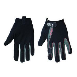 KLEIN TOOLS 40230 Mechanics Touchscreen Gloves, L, Black, Touchscreen, Fabric