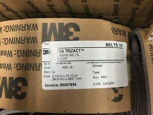 LOT 119  PCS OF  3M 307EA TRIZACT SANDING BELTS 3 1/2 X 15 1/2 &#034;