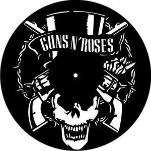 DXF CDR File For CNC Plasma Laser Cut -  Guns &amp; Roses Clock C Cutting File