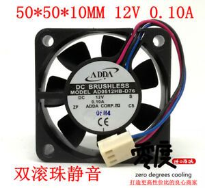 #LL 1PC NEW fan ADDA AD0512HB-D76 12V 0.10A 5010 5  Free shipping