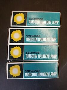 4 Vintage Sylvania Tungsten Halogen Lamp  Bulbs 500W 120V 2000 HRS 500Q/CL
