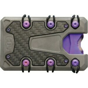 EOS EOS051 Model 3.0 Sasha Purple Carbon Fiber Inlay 3.5x2.25&#034; Tactical Wallet