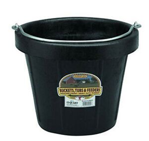 Heavyweight Rubber Pail 12 Quart Crush Crack Freeze Proof Livestock