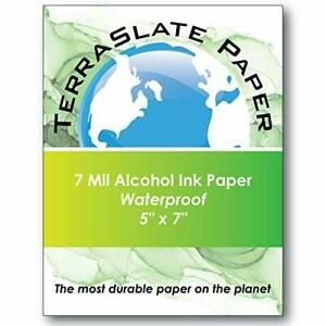 TerraSlate Paper 8 Mil 5&#034; x 7&#034; Alcohol Ink Art Paper 25 Sheets