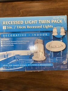 3&#034; Recessed Light Kit w Swivel Trim &amp; 50 Watt Bulbs, AL-2665T