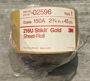 VINTAGE 3M 216U STIKIT GOLD GRADE 150A 2.75 INCHES BY 45 YARDS