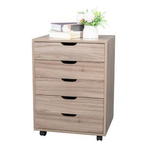 Five Drawers MDF With PVC Wooden File Cabinet Gary