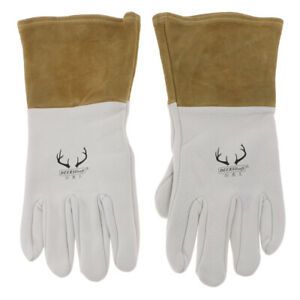 1 Pair of Soft Artificial Buckskin Argon Arc Welding Gloves  Resistant