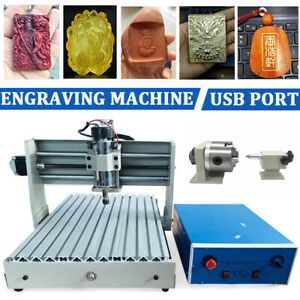 USB 4Axis CNC 3040T Router Engraving Milling Machine Wood PCB 3D Cutting ER11 EU
