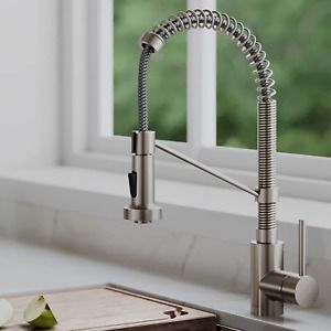 Kraus KPF-1610SFS Bolden 18-Inch Commercial Kitchen Faucet with Dual Function Pu
