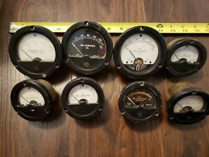 8 Vintage Wacline Panel Meter. Steampunk