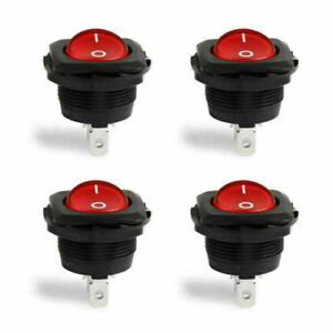 4 Waterproof R13-135B Rocker Switch 3Pin 2 Position ON-OFF 10A/16A Red XC T8