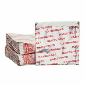 Hamburger Wrappers for Fast Food Restaurants (6.4 x 6.4 in, 200 Sheets)