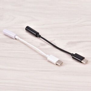 USB C Type C 3.1 to 3.5mm Stereo Microphone Earphone Audio Adaptor Cable Cord WF