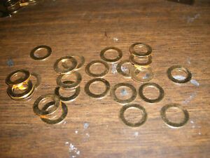 3/8&#034; flat washer, Gold plated steel, .022&#034; thick, 24 pieces