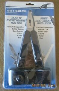 New BASIX 12-in-1 Handi-tool w/ belt sheath multi-use tool ENSAR Chicago NIB