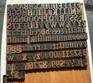 LETTERPRESS WOOD TYPE  8 LINE 1 5/16”  LETTERS 175 PIECES