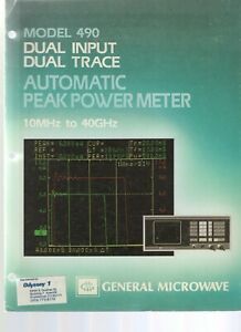 General Microwave Model 490 Automatic Peak Power Meter Sales Literature