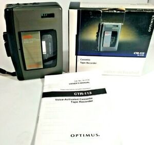 Optimus Voice Activated Cassette Tape Recorder CTR-113
