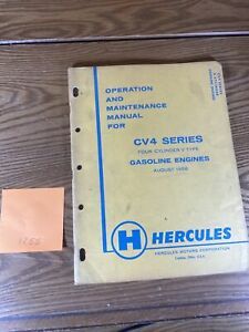 1958 Hercules CV4 Series Four Cylinder V Type Gasoline Engine Operator Manual  V